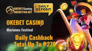 Enjoy Daily Cashback Up to ₱279 with Moriones Festival at Okebet 19 Moriones Festival Special: Up to ₱279 Daily Cashback at Okebet